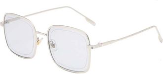 Generic Square Metal Large Frame For Womens Sunglasses, Outdoor Street Shooting Vacation Beach Glasses (Color : A, Size : Medium) 2026