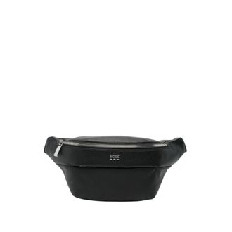 HUGO BOSS Grained Belt Bag - Heren - Tassen - Zwart - Maat: ONE Size Leer