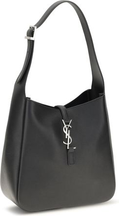 Saint Laurent Womens Le 5 &Agrave; 7 Shoulder Bag Nero Calf Leather Bos Taurus