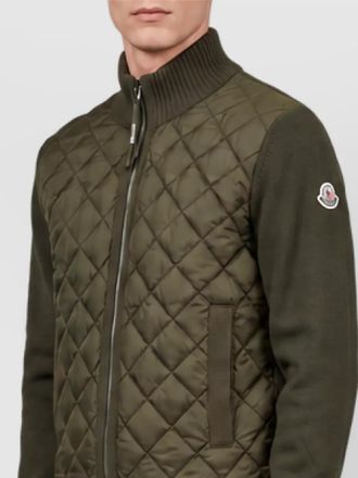 Moncler down padded high neck zip cardigan
