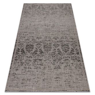 RugsX Rugsx - Alfombra De Cuerda Sisal Floorlux 20211 Plateado /negro Grey 120x170 Cm