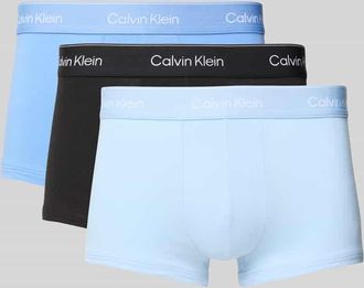 Calvin Klein Underwear Trunks mit elastischem Label-Bund im 3er-Pack in Blau, Größe XXL