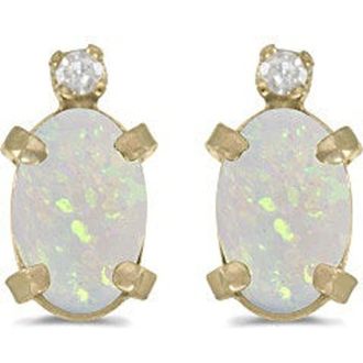 Allurez Oval Studs Earrings 14k in Opals at Nordstrom
