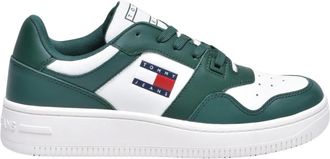 Tommy Jeans Schoenen, Heren, Wit, 43 EU, Leer, Retro Basket Ess