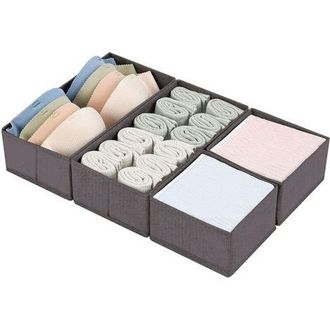 OEM Organizador De Cajones Para Ropa, Juego De 4, Separadores De Cajones Poco Profundos Para Guarder&iacute;a, Ropa, Ropa De Beb&eacute;, Calcetines, Ropa Interior, Cor