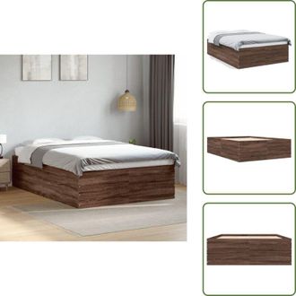 vidaXL Letto con doghe - vidaXL Giroletto Rovere Marrone 120x190 cm in Legno Multistrato - Letto moderno