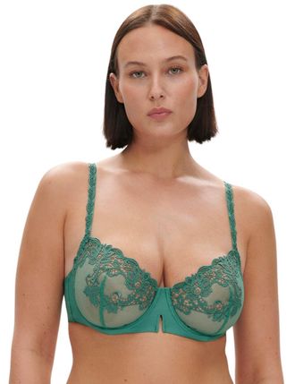 Simone P&eacute;r&egrave;le Womens Saga Half Cup Bra - Green - Size 36D