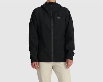 Outdoor Research Womens Strato Burst Rain Jacket In Black