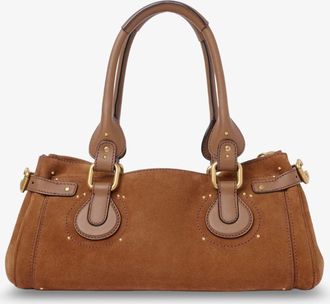 Chlo&eacute; Womens Shoulder Bag Paddington Suede Brown