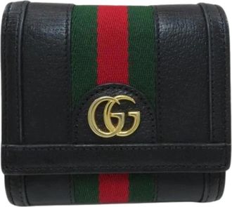 Gucci Pre-owned Wallet (bi-fold) - Dames - Vintage Accessoires - Zwart - ONE Size - Leer - Vintage