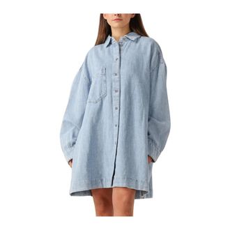 7 For All Mankind Dames, Jurken, Blauw, Maat: L