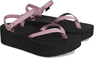 Teva Womens Flatform Sandal In Lilas/black