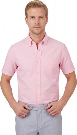 Led&ucirc;b Modern Fit Ledub overhemd korte mouw roze