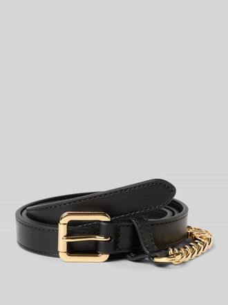 Lauren Ralph Lauren G&uuml;rtel mit Dornschlie&szlig;e und Label-Applikation in Black, Gr&ouml;&szlig;e S