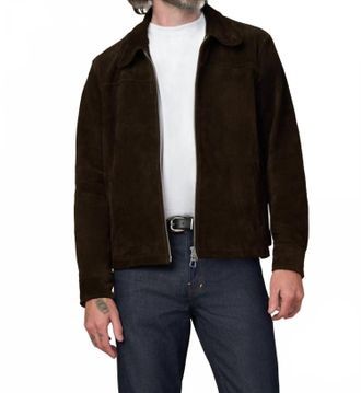 Joe's Suede Dress Zip Jacket In Wren