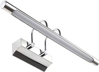 OEM Espejo De Ba&ntilde;o Led De 48 Cm, 8 W, Luz Blanca C&aacute;lida, Giratorio, Resistente Al Agua, Cromado Blanco