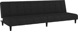 vidaXL Sof&aacute; Cama De 2 Plazas Terciopelo Negro Vidaxl