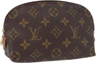 Louis Vuitton Pre-owned Clutches, female, Brown, Size: ONE SIZE Pre-owned Monogram Canvas Pouch