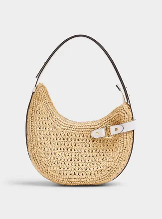 Lauren Ralph Lauren Womens Tasha braided straw hobo bag