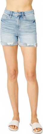 Judy Blue Hartley Shorts In Light Blue