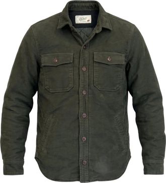 Bl'ker Blker, Jassen, Heren, Groen, 3Xl, Moleskine Shirt Trapunta