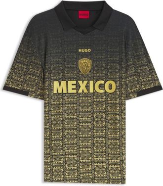 HUGO BOSS Relaxed-fit soccer T-shirt with nation detailing