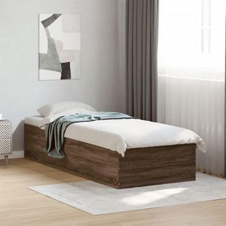 vidaXL Vidaxl - Estructura De Cama Madera De Ingenier&iacute;a Marr&oacute;n Roble 100x200 Cm