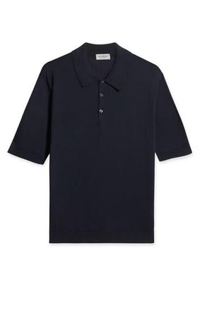 Fortela Isis Short Sleeve Knit Polo in French Navy at Nordstrom, Size X-Large