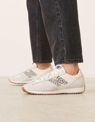 New Balance 471 - Sneakers beige con stampa leopardata-Marrone