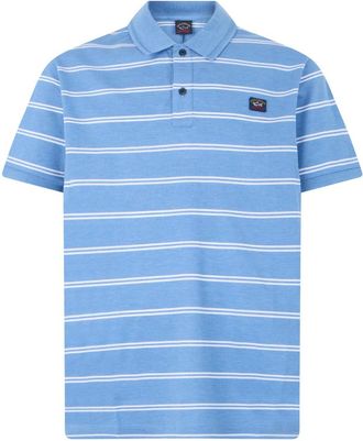 Paul & Shark Gestreepte Katoenen Polo - Heren - Polos - Blauw - M - Katoen - Tops
