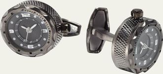 Jan Leslie Sterling Silver Watch Cuff Links