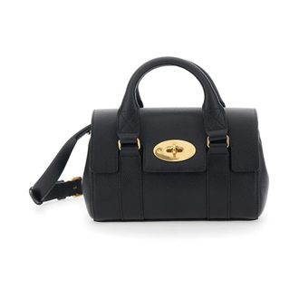 Mulberry Tassen, Dames, Zwart, ONE Size, Leer, Bayswater Mini Handtas