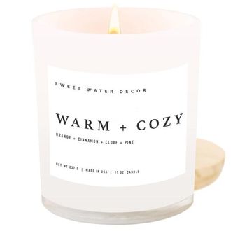 Sweet Water Decor 11oz White Jar Candle - Spice Scents in Warm And Cozy at Nordstrom