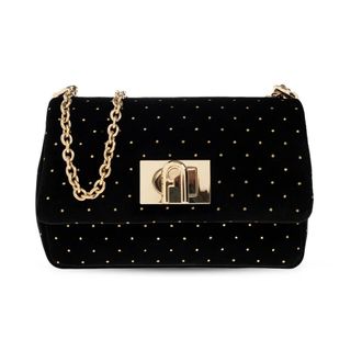 Furla Borsa a tracolla in velluto 1927 Mini - - Bags - Donna - Nero - ONE SIZE