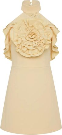 Rebecca Vallance Abito corto Aubriella a fiori con ruches - Giallo
