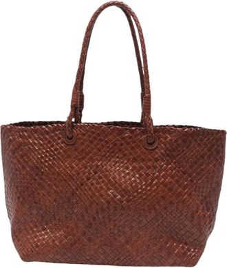 Ibeliv Borsa Tote Bazika Intrecciata in Pelle - - Bags - Donna - Marrone - ONE SIZE