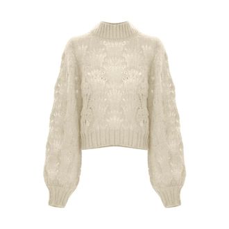 Kocca Marvinna Knit - Dames - Truien - Wit - Maat: M Mohair