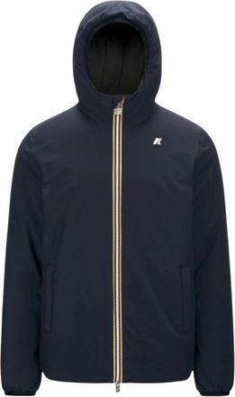 K-Way Jack St Warm Reversible Jacket - Heren - Winterjassen - Blauw - M - Polyester - Jassen