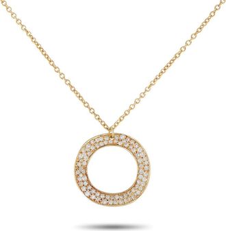 Ippolita Pre-Owned Ippolita 18K Yellow Gold 0.68ct Diamond Pendant Necklace IP34 051426