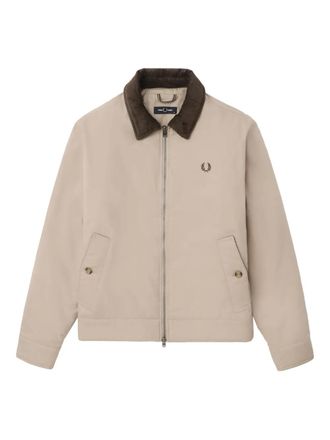 Fred Perry corduroy-collar jacket - Neutrals