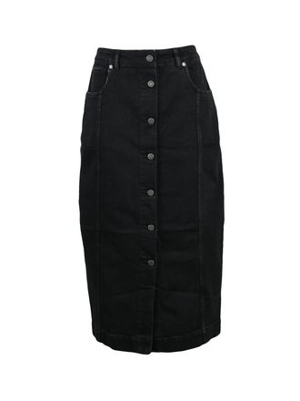 Golden Goose Black Christine Demin Polyester Cotton Skirt