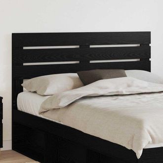 vidaXL vidaXL Testiera Rovere Nero 160 cm Legno multistrato