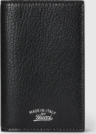 Gucci Lira Card Case, Black, Leather