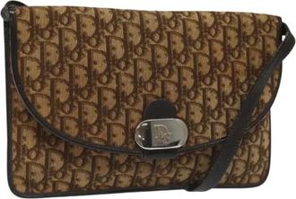 Dior Pre-owned Shoulder Bags, female, Brown, Size: ONE SIZE Pre-owned Trotter Canvas Shoulder Bag