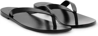 Mango Wave Round Toe Thong Sandal in Black at Nordstrom, Size 37