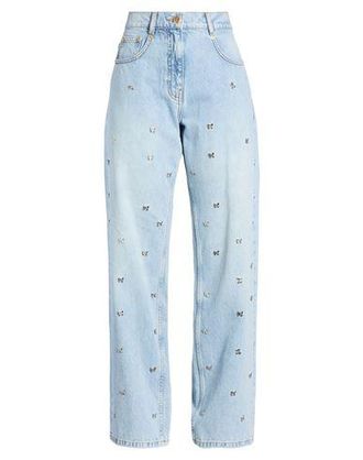 Farm Rio BOWS EMBROIDERED DENIM PANTS