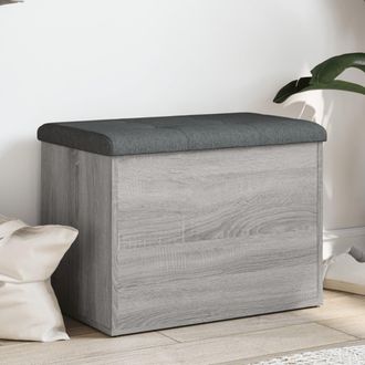 vidaXL Vidaxl - Banco Con Almacenaje Madera Ingenier&iacute;a Gris Sonoma 62x42x45 Cm