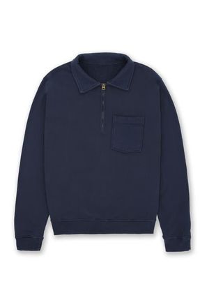 Fortela Woven Zip-Up Sweatshirt in Indigo Rinse at Nordstrom, Size Xx-Large Eu