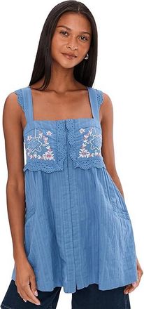 Free People Farrah Embroidered Tunic Womens Clothing Cold River : LG (Womens 12-14), Cotton