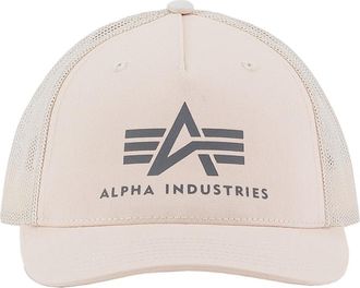 Alpha Industries Trucker Cap ALPHA INDUSTRIES Basic Trucker Cap, Herren, Gr. onesize, weiss (jet stream wei&szlig;), Baumwolle, Caps Trucker Cap